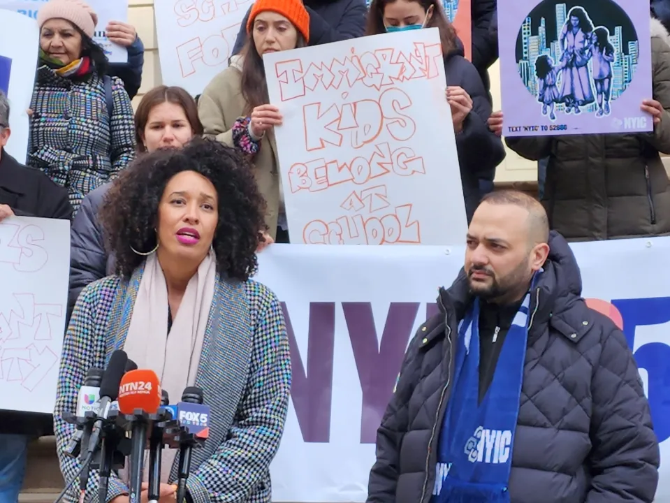protesta contra alcalde de nueva york