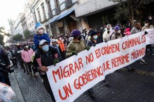 protesta de migrantes