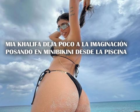 Mia Khalifa deja poco a la imaginación posando en minibikini desde la piscina